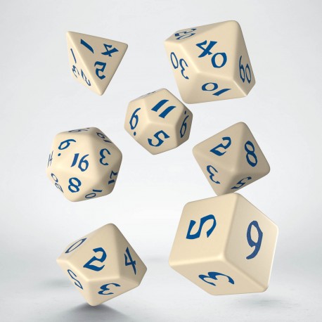Classic Runic Dice Set: Beige And Blue