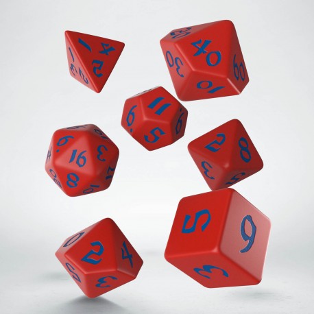 Classic Runic Dice Set: Red And Blue