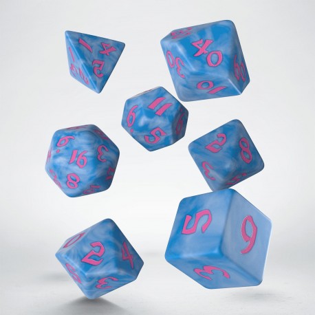 Classic Runic Dice Set: Glacier And Pink